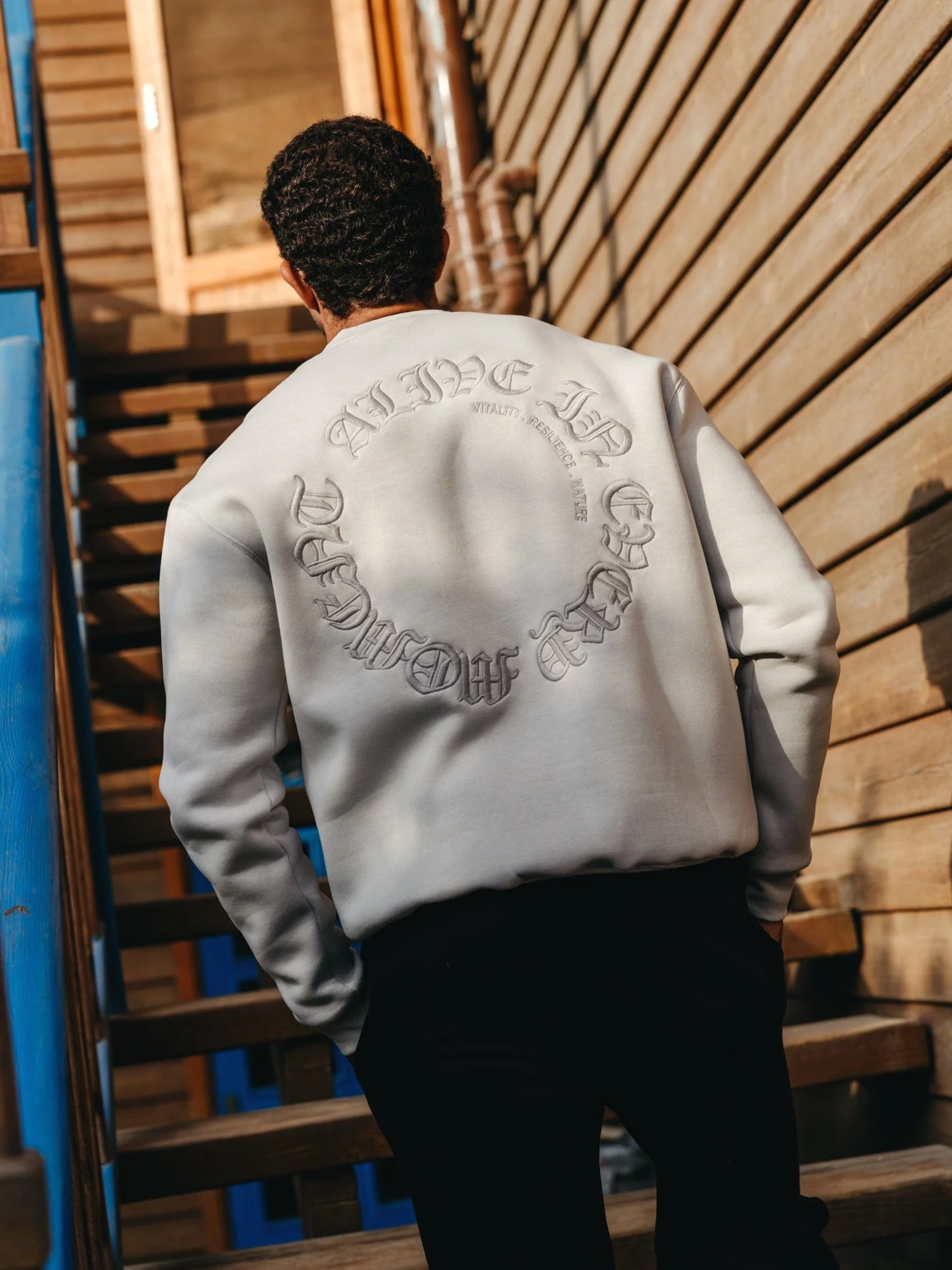 Oversized Embroidered Crew Neck